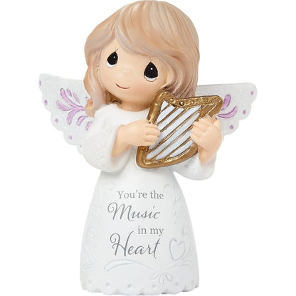 Precious Moments Angel With Harp Mini Figurine