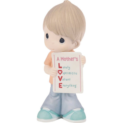 Precious Moments Mother's Day Boy Love Sign Figurine