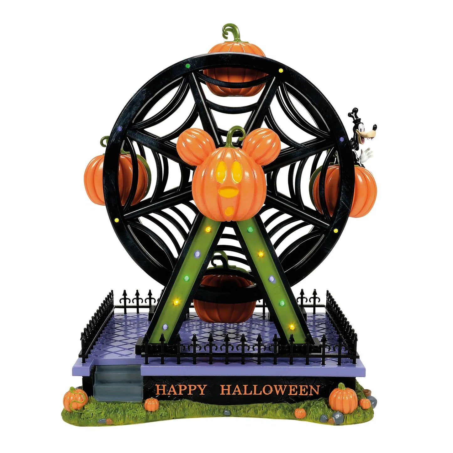 Pumpkintown Illuminated Ferris Wheel Figurine Disney Village By Department 56