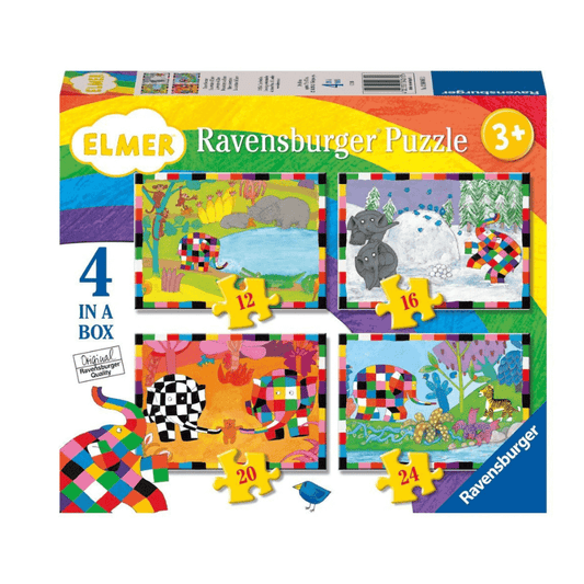 Ravensburger Elmer 4 In A Box Jigsaw Puzzle
