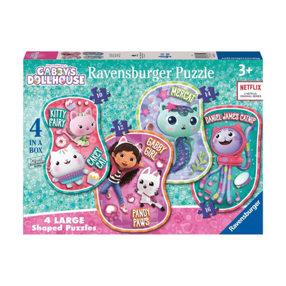 Ravensburger Gabby’s Dollhouse 4 In A Box Large Shaped Jigsaw Puzzles