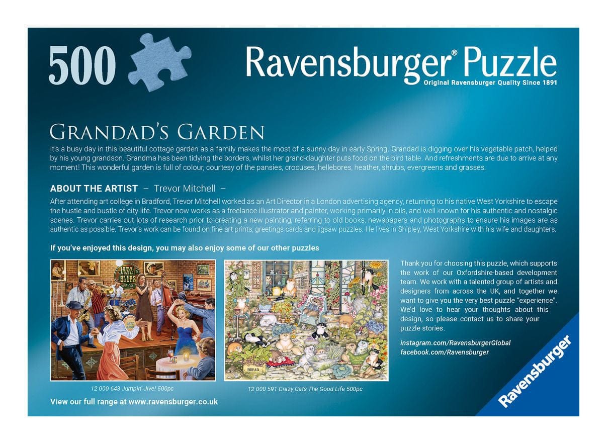 Ravensburger Grandad’s Garden 500 Piece Jigsaw Puzzle