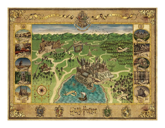 Ravensburger Harry Potter Hogwarts Map 1500 Piece Jigsaw Puzzle