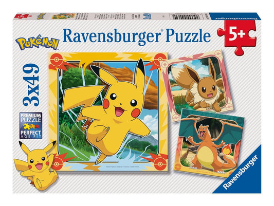 Ravensburger Pokemon 3 Pack 49 Piece Jigsaw Puzzle