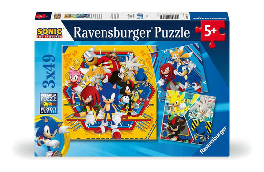 Ravensburger Sonic The Hedgehog 3 Pack 49 Piece Jigsaw Puzzle