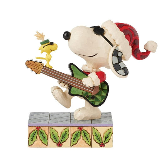Rock ‘n’ Roll Duo (Snoopy & Woodstock Christmas Rock) Peanuts By Jim Shore Figurine 6017236