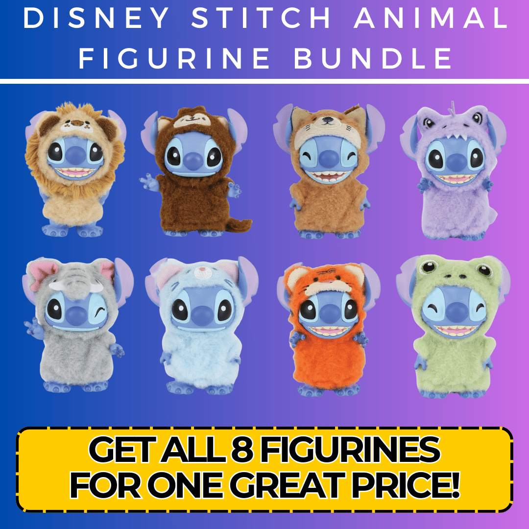 Set of 8 Disney Stitch Animal Figurines by Grand Jester Studios