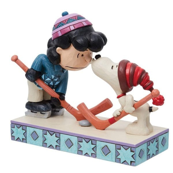 Snoopy and Lucy Playing Ice Hockey Figurine By Jim Shore 6013041