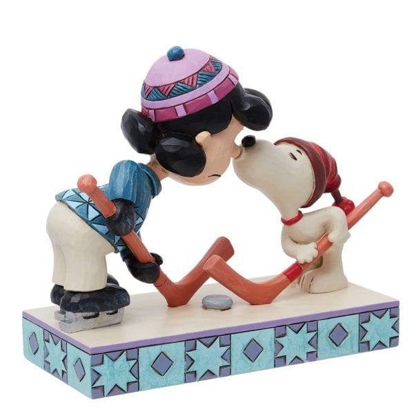 Snoopy and Lucy Playing Ice Hockey Figurine By Jim Shore 6013041