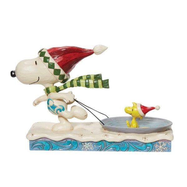 Snoopy and Woodstock Sledding Christmas Figurine By Jim Shore 6013044