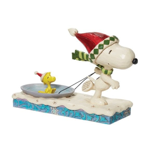 Snoopy and Woodstock Sledding Christmas Figurine By Jim Shore 6013044