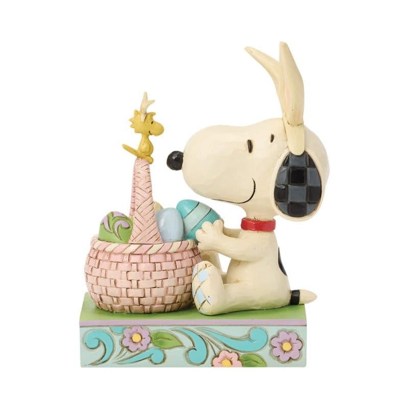 Snoopy Basket Eggs Figurine Peanuts by Jim Shore