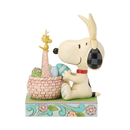 Snoopy Basket Eggs Figurine Peanuts by Jim Shore
