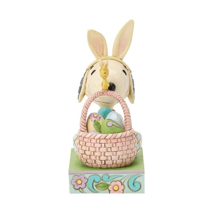 Snoopy Basket Eggs Figurine Peanuts by Jim Shore