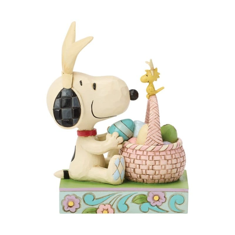 Snoopy Basket Eggs Figurine Peanuts by Jim Shore