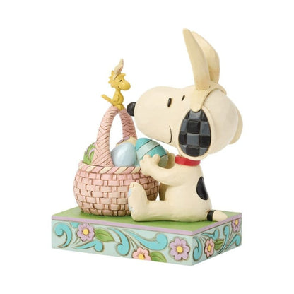 Snoopy Basket Eggs Figurine Peanuts by Jim Shore