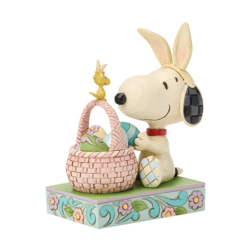 Snoopy Basket Eggs Figurine Peanuts by Jim Shore