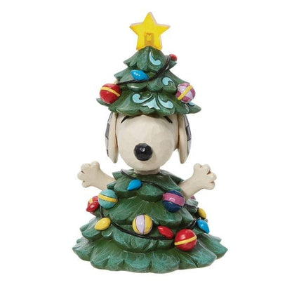 Snoopy Dressed as a Christmas Tree Figurine By Jim Shore 6013042