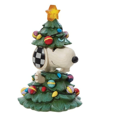 Snoopy Dressed as a Christmas Tree Figurine By Jim Shore 6013042