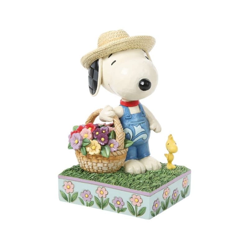 Snoopy Flower Basket Figurine Peanuts by Jim Shore