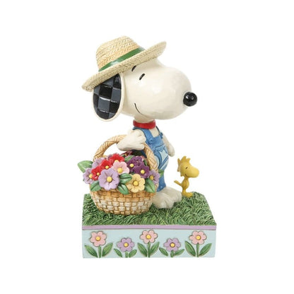 Snoopy Flower Basket Figurine Peanuts by Jim Shore