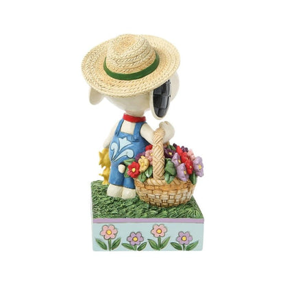 Snoopy Flower Basket Figurine Peanuts by Jim Shore