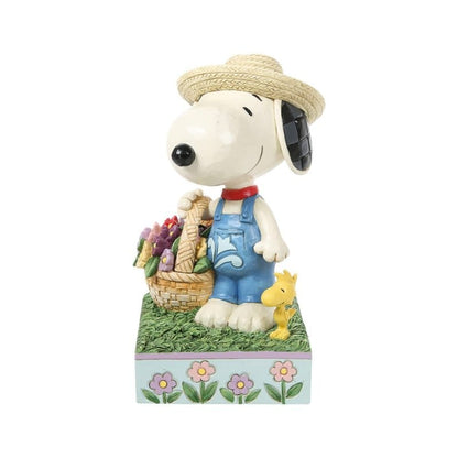 Snoopy Flower Basket Figurine Peanuts by Jim Shore