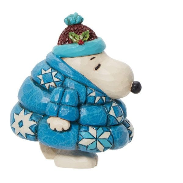 Snoopy in a Puffer Jacket Mini Christmas Figurine By Jim Shore 6013049