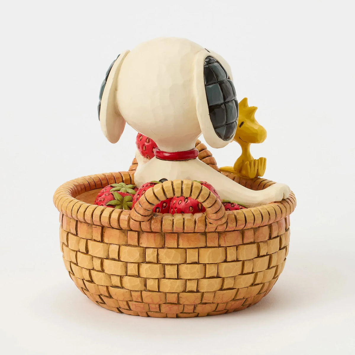 Snoopy in Basket of Strawberries Figurine Peanuts By Jim Shore