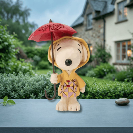 Snoopy In Raincoat Mini Figurine Peanuts by Jim Shore