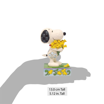 Snoopy with Daffodils Figurine Peanuts By Jim Shore