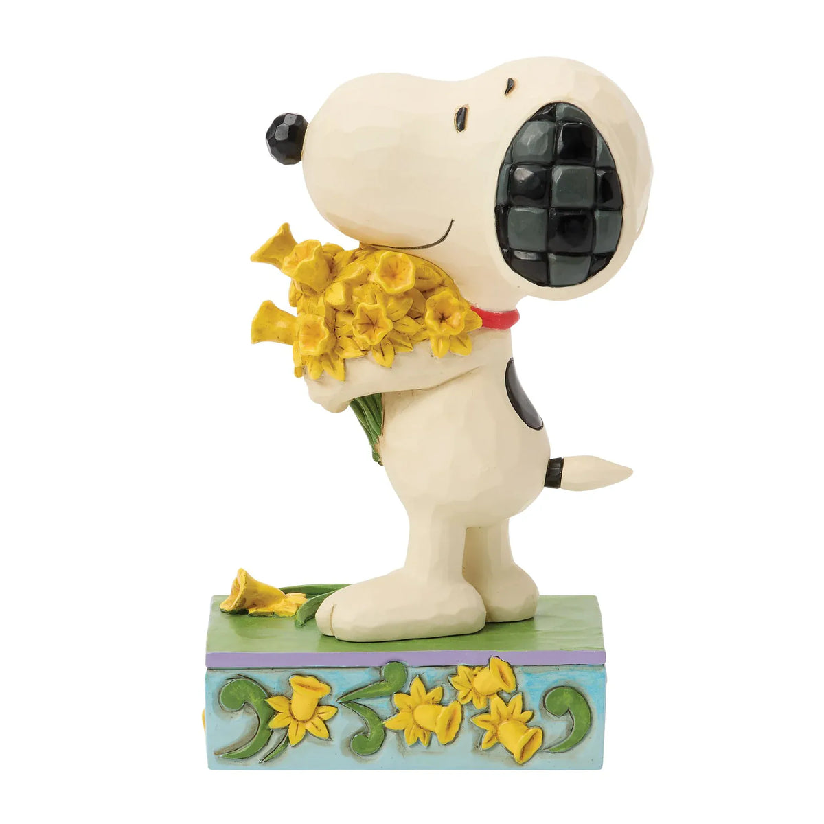 Snoopy with Daffodils Figurine Peanuts By Jim Shore