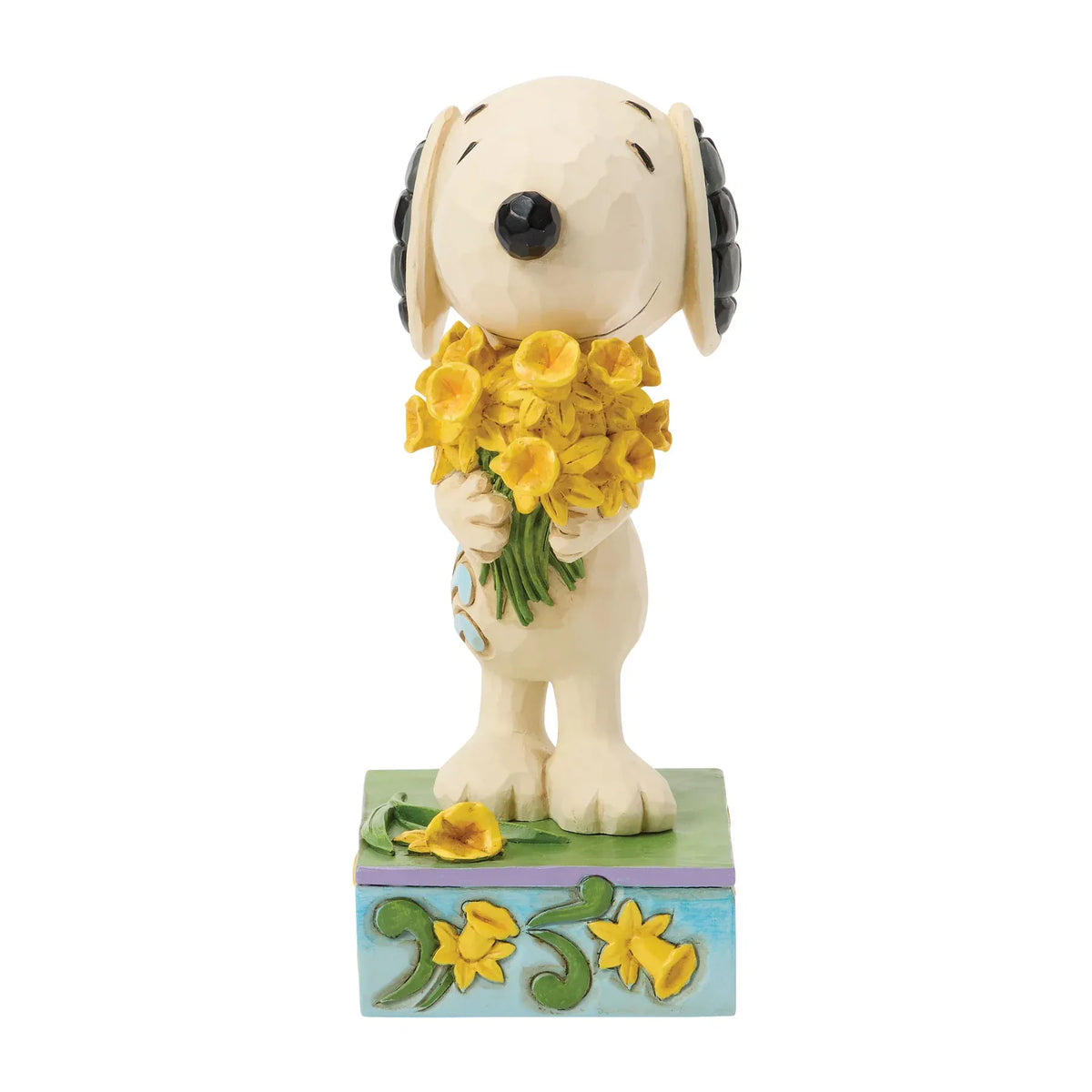 Snoopy with Daffodils Figurine Peanuts By Jim Shore