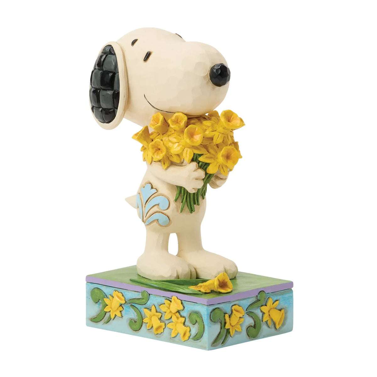 Snoopy with Daffodils Figurine Peanuts By Jim Shore