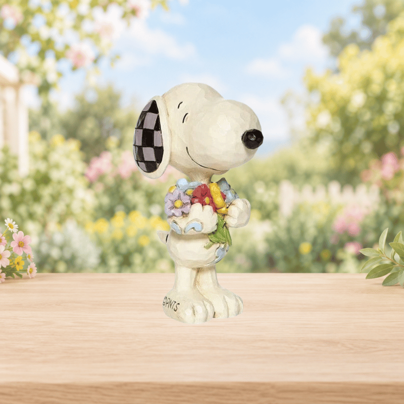 Snoopy with Flowers Mini Figurine By Jim Shore