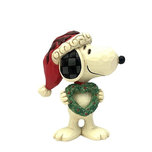 Snoopy with Heart Wreath Mini Figurine Peanuts By Jim Shore 6018690