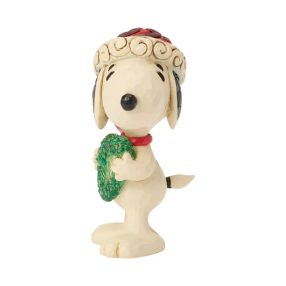 Snoopy with Heart Wreath Mini Figurine Peanuts By Jim Shore 6018690