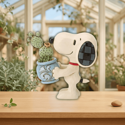 Snoopy With Plant Mini Figurine Peanuts by Jim Shore