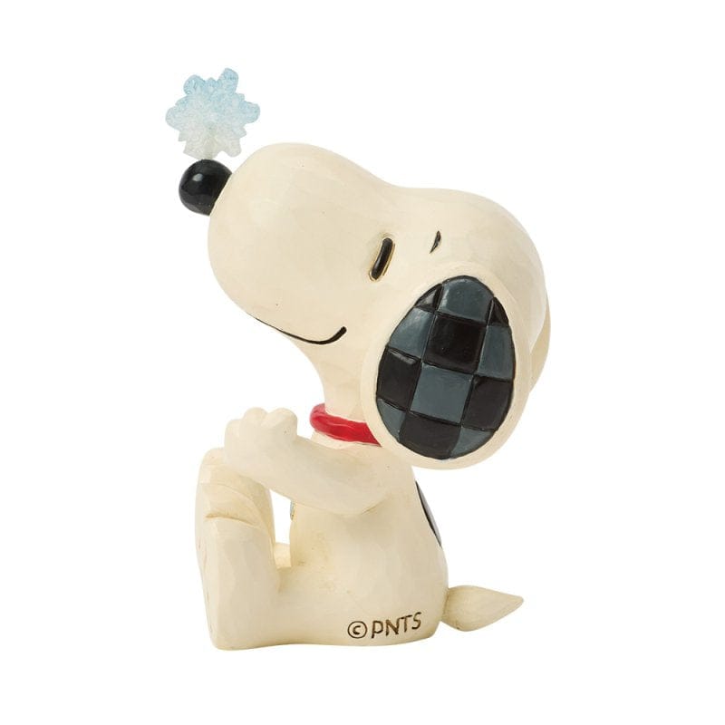 Snoopy with Snowflake on Nose Mini Figurine Peanuts By Jim Shore 6018685