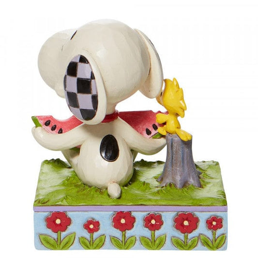 Snoopy & Woodstock Eating Watermelon Figurine By Jim Shore