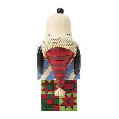 Snoopy & Woodstock on Stacked Gifts Figurine Peanuts By Jim Shore 6018683