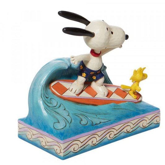 Snoopy & Woodstock Surfing Figurine By Jim Shore