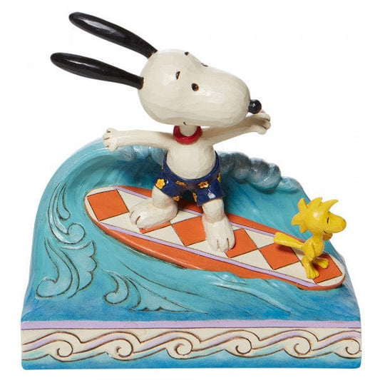 Snoopy & Woodstock Surfing Figurine By Jim Shore