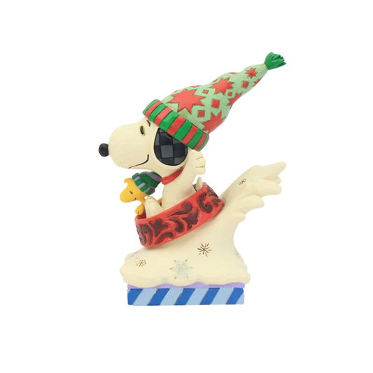 Snowy Shenanigans (Snoopy and Woodstock Dog Bowl Sled) Figurine Peanuts By Jim Shore 6018679