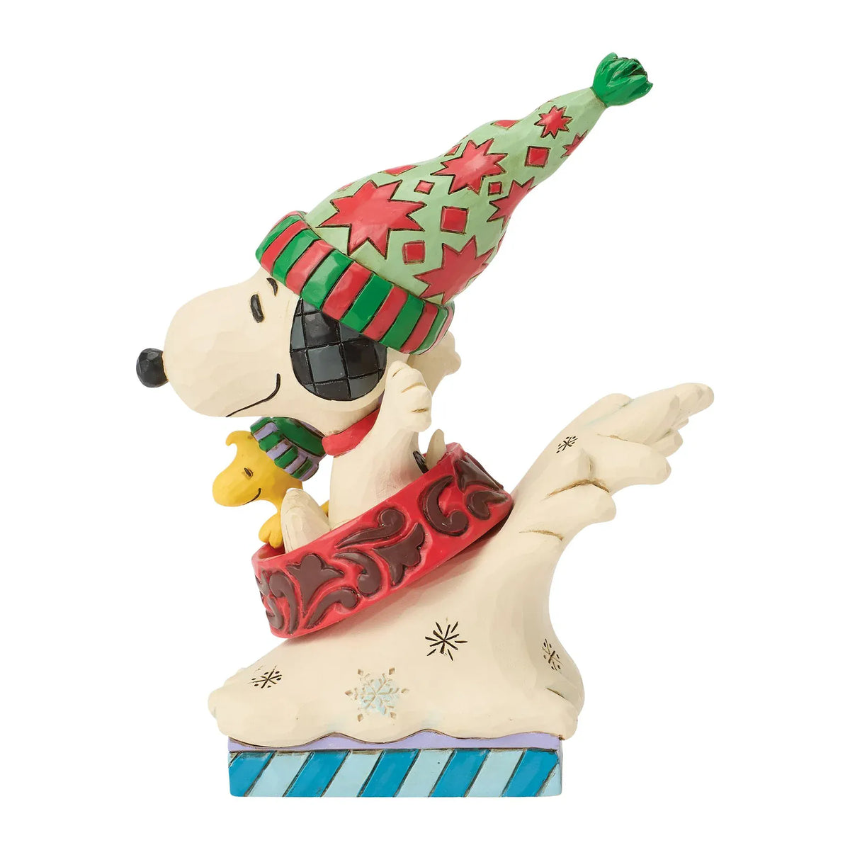 Snowy Shenanigans (Snoopy and Woodstock Dog Bowl Sled) Figurine Peanuts By Jim Shore 6018679