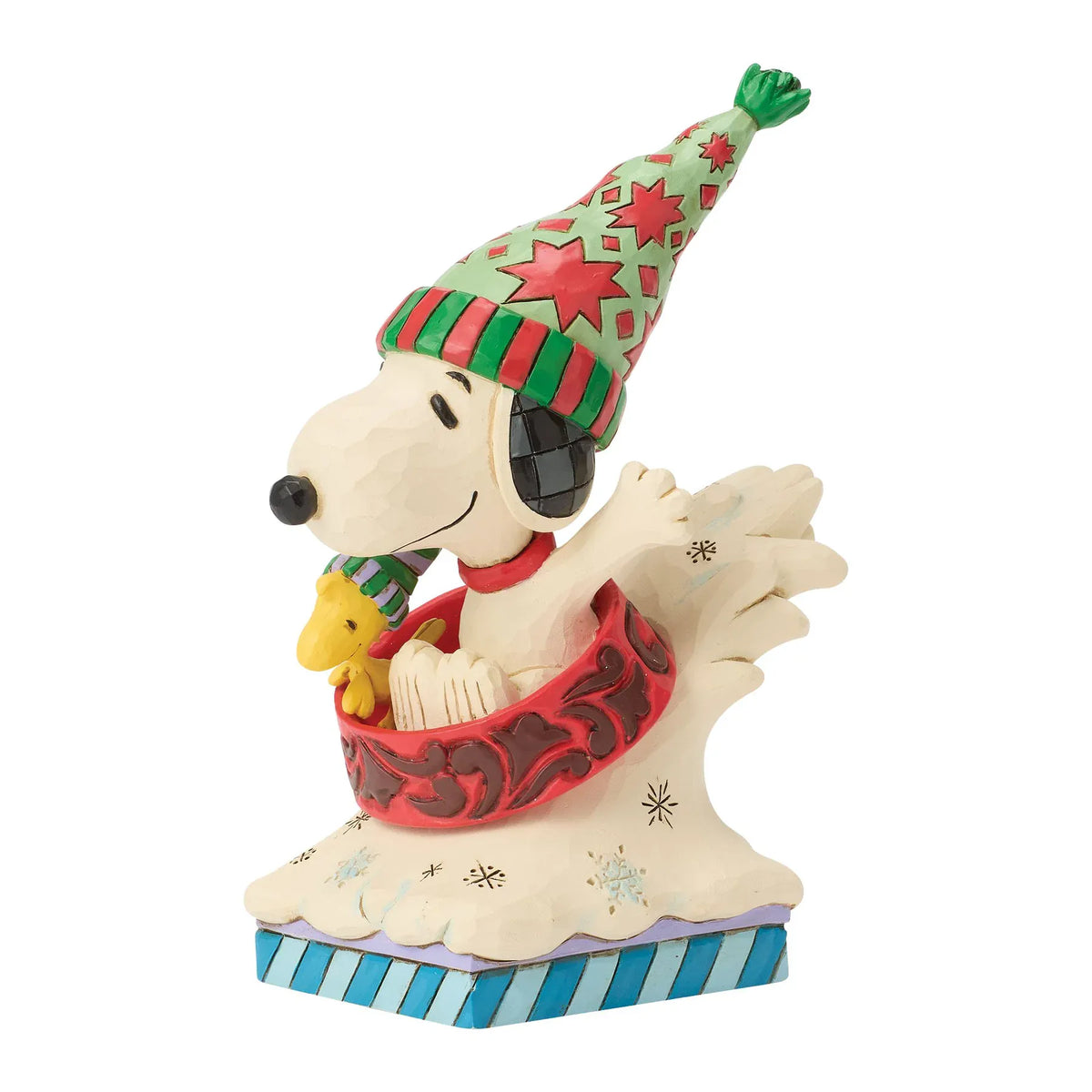 Snowy Shenanigans (Snoopy and Woodstock Dog Bowl Sled) Figurine Peanuts By Jim Shore 6018679