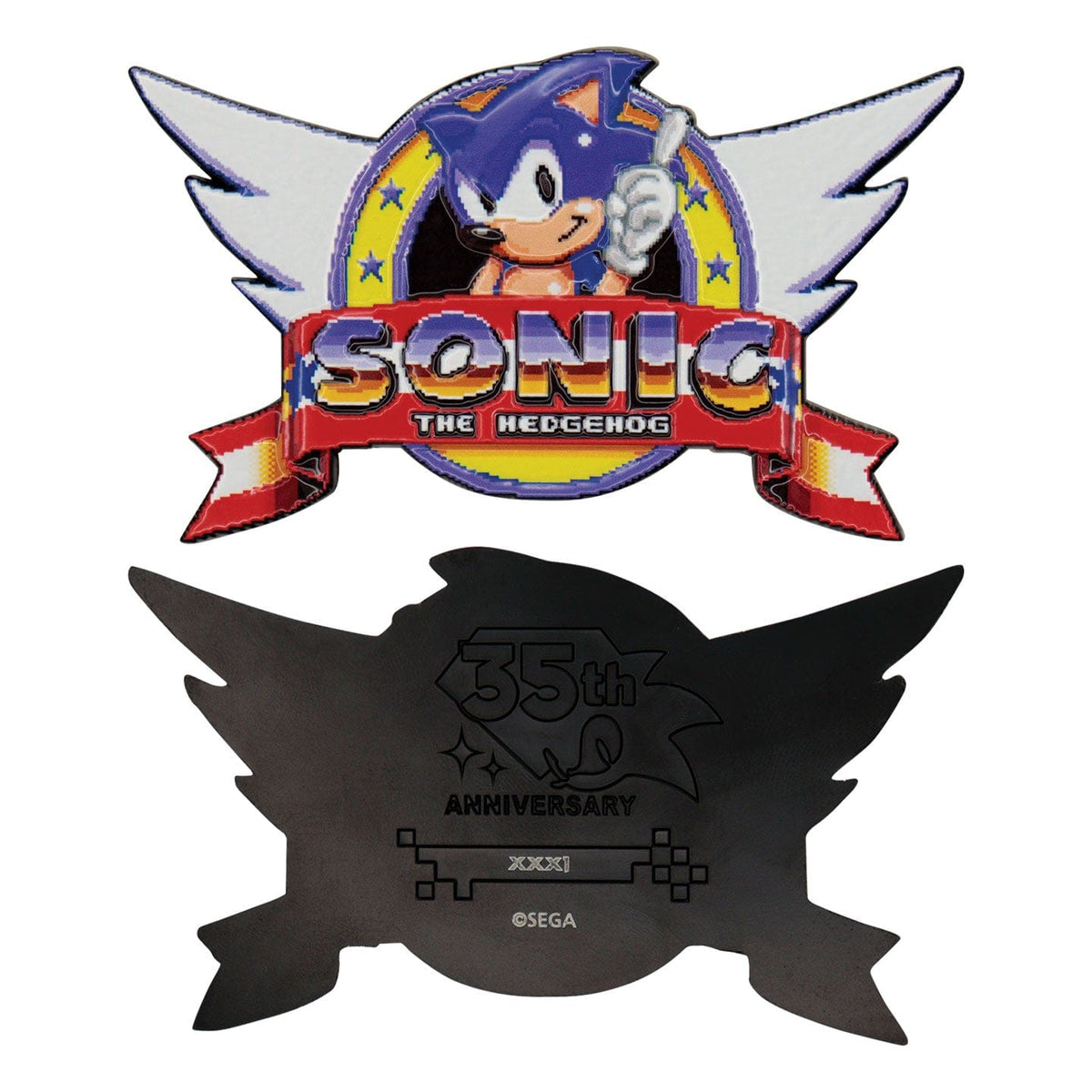 Sonic The Hedgehog Original Intro Logo Medallion