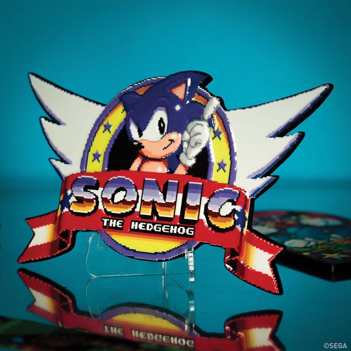 Sonic The Hedgehog Original Intro Logo Medallion