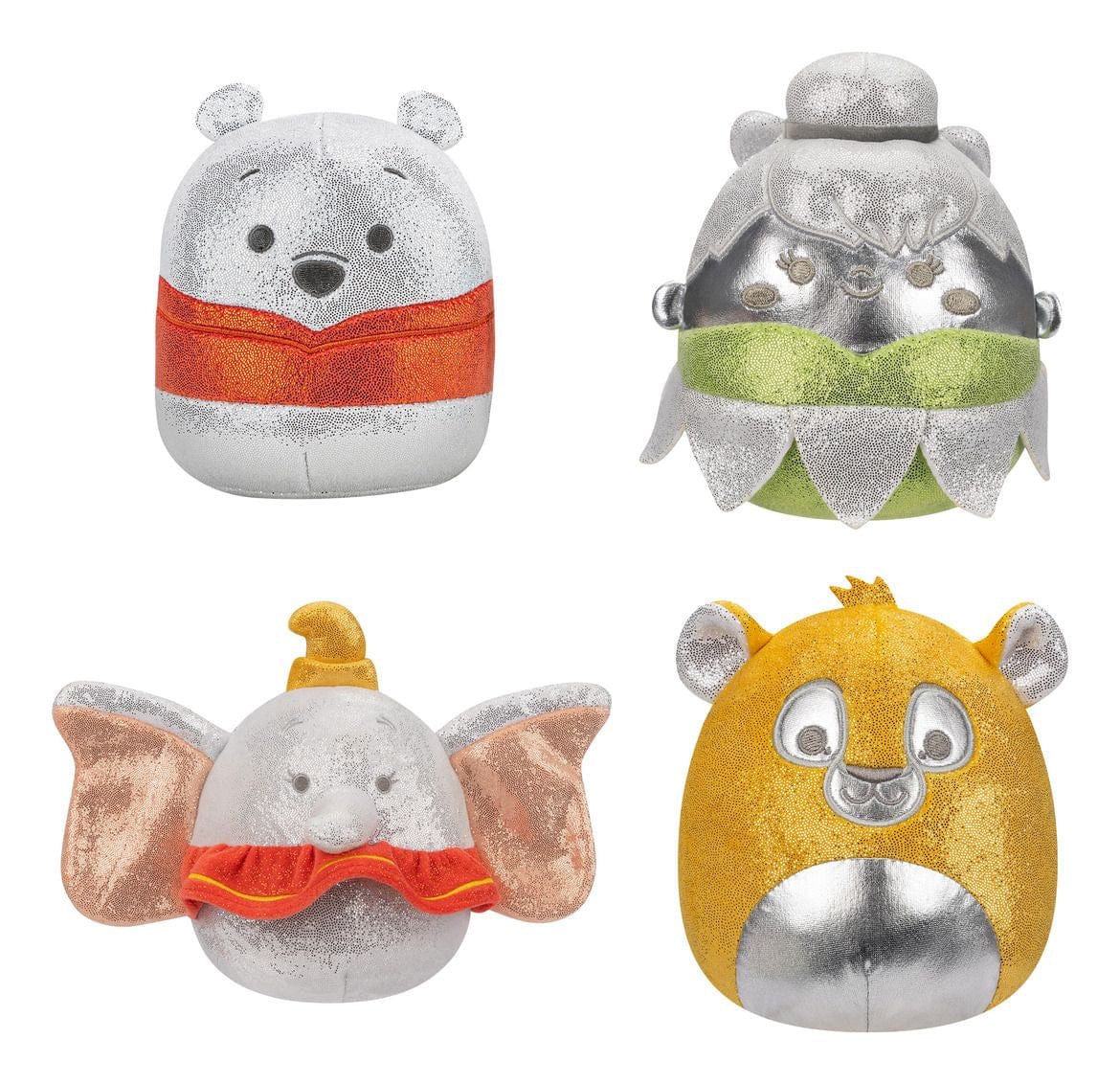 Squishmallows 5” Disney 100th Anniversary 4 Pack - Dumbo, Winnie the Pooh, Tinker Bell and the Lion King