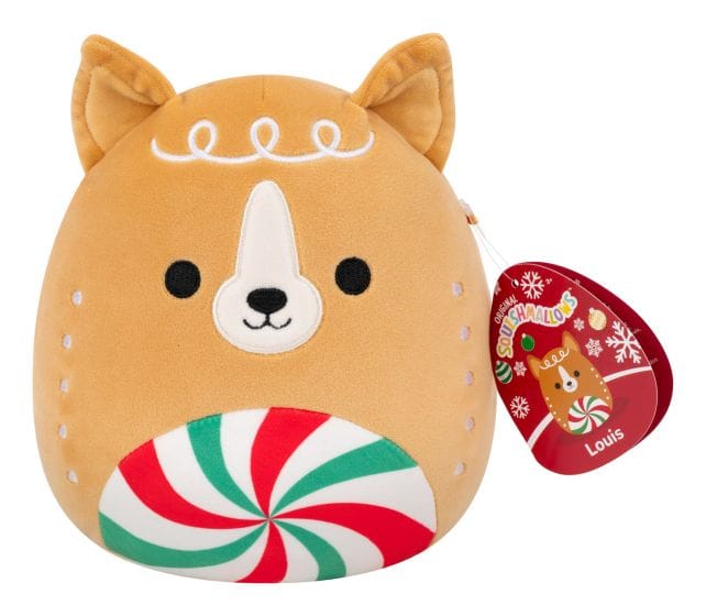 Squishmallows 7.5" Christmas Louis The Gingerbread Terrier Plush